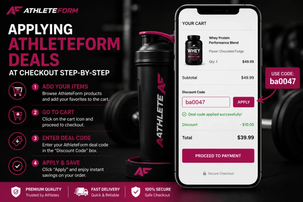Applying AthleteForm Deals at Checkout Step-by-Step